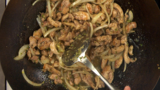 Stir-Frying the Dish