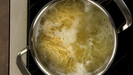 Cooking the Chow Mein Noodles