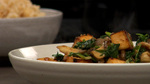 Stir-Fried Tofu, Oyster Mushrooms & Spinach