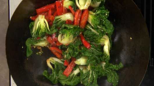 Stir-Frying the Dish