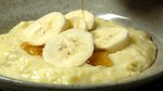 Creamy Polentina with Bananas & Maple Syrup