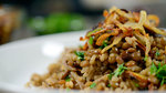 Middle Eastern Lentils & Rice w/ Crispy Onions 