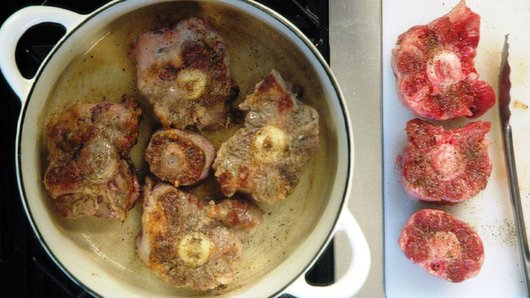 Searing the Oxtail