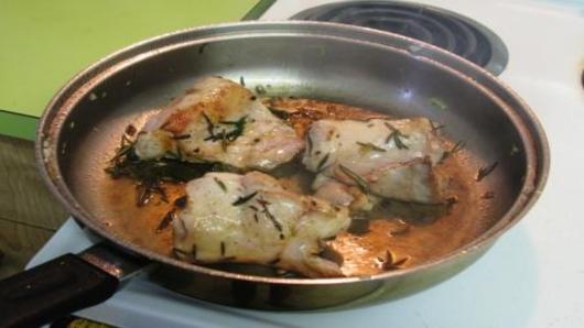 Searing the meat