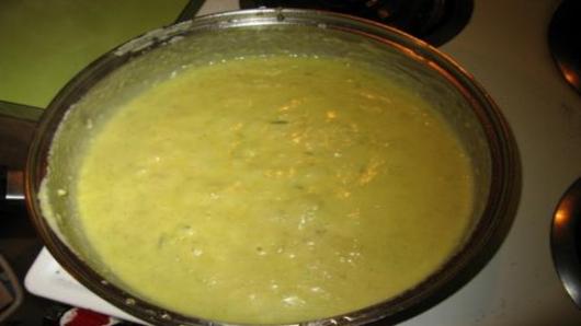Making the sauce.
