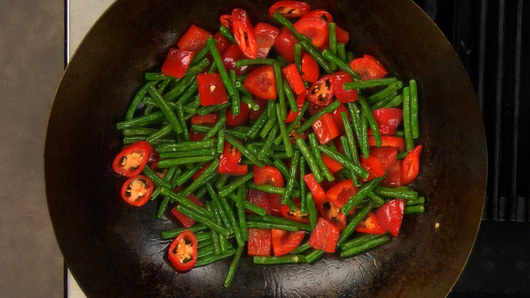 Stir-Frying the Dish 