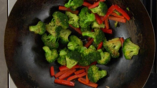 Stir-Frying the Dish 