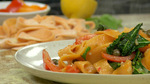 Red Pepper Pappardelle w/ Garden Vegetables