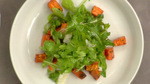 Roasted Sweet Potato Salad with Arugula & Balsamic Vinegar