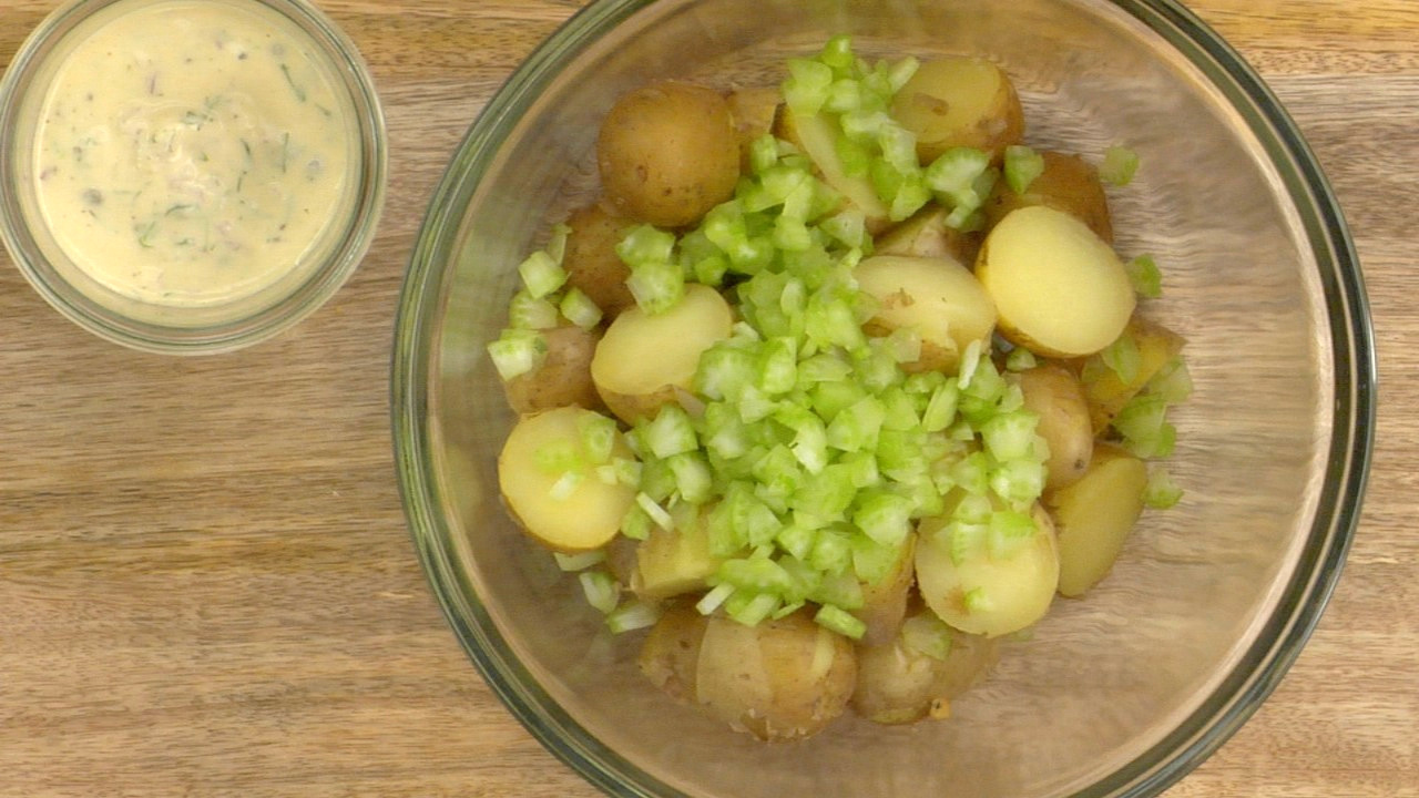 Preparing the Potatoes and Celery