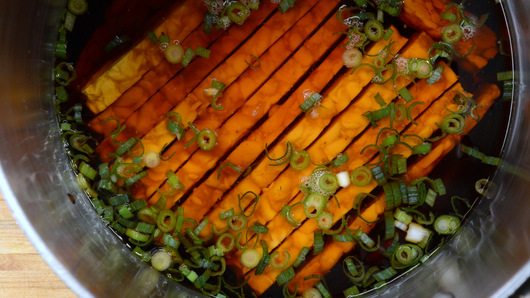 Simmering the Tempeh