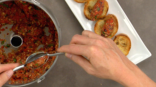 Assembling the Crostini