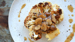 Cauliflower 'Steak' with Mushroom Peppercorn Sauce 