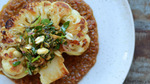 Cauliflower 'Steak' with Peanuts & Herbs 