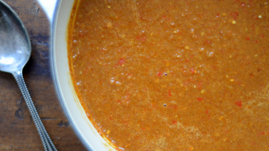 Cooking the Peanut Sauce 