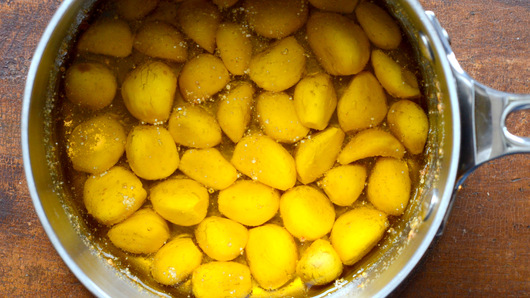 Cooking & Straining the Garlic 