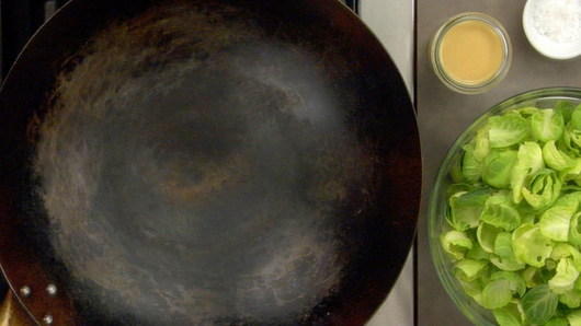 Cooking the Brussels Sprouts 