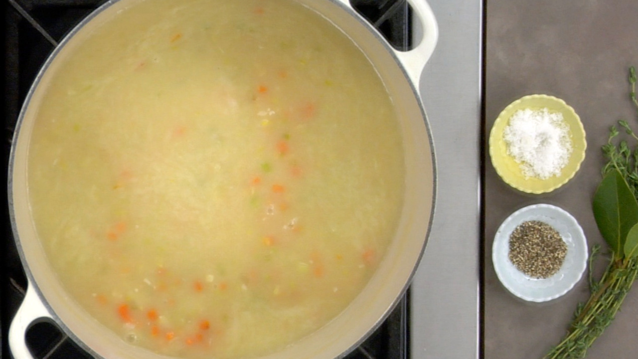 Preparing the Velouté Sauce