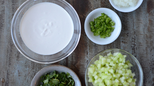 Preparing the Tzatziki 