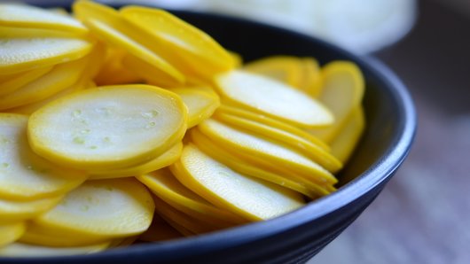 Preparing the Zucchini & Onions 
