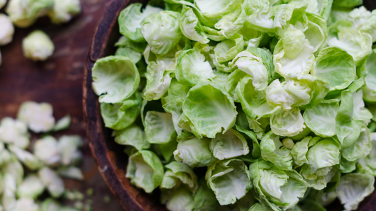 Preparing the Brussels Sprouts 