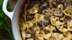 Mushroom Stroganoff w/ Farfalle Noodles 