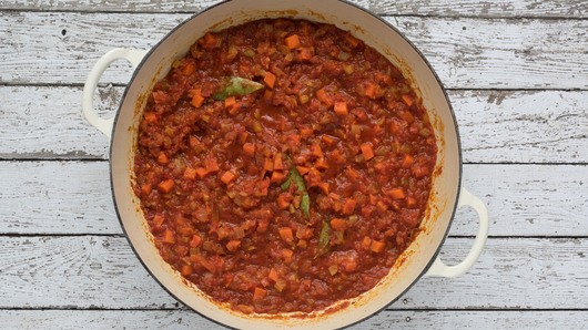 Making the Tomato-Based Sauce