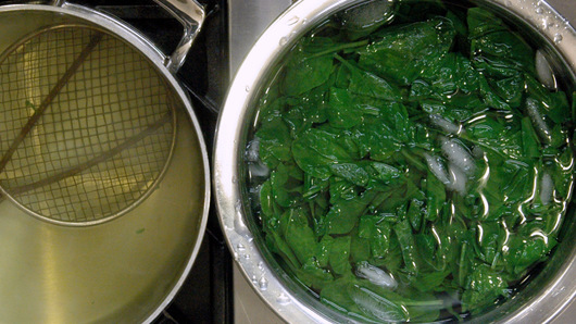 Preparing the Spinach 