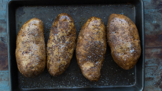 Prepping & Baking the Potato 