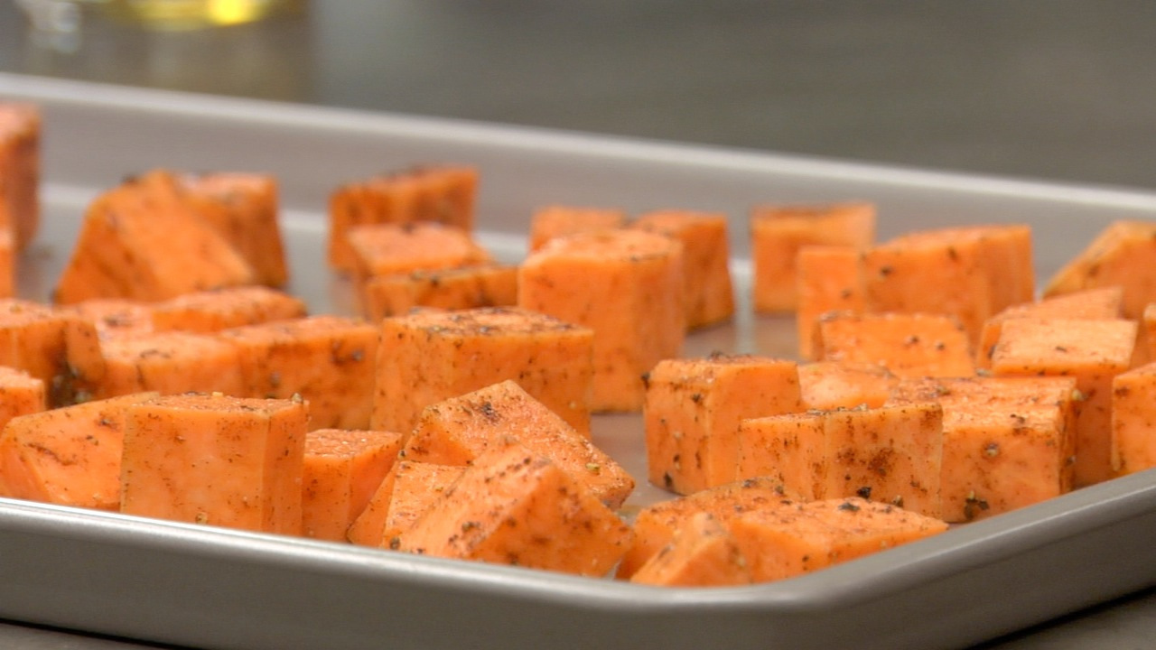 Preparing the Sweet Potatoes