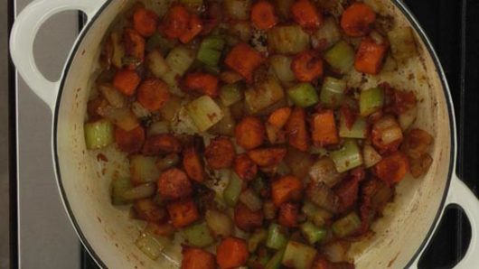 Browning the Mirepoix