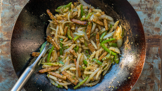 Stir-Frying the Dish 