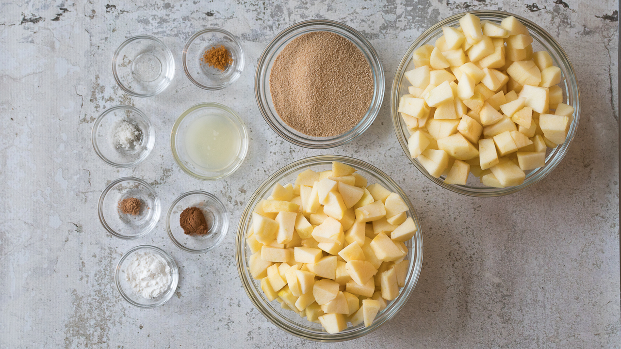 Preparing the Apple Crumble