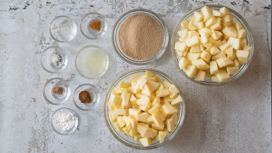 Preparing the Apple Crumble