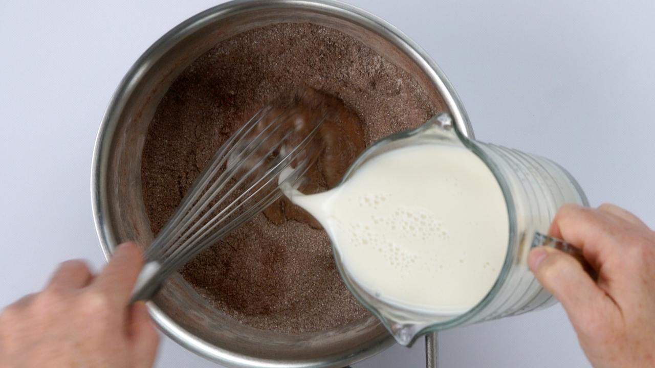 Preparing the Chocolate Pudding
