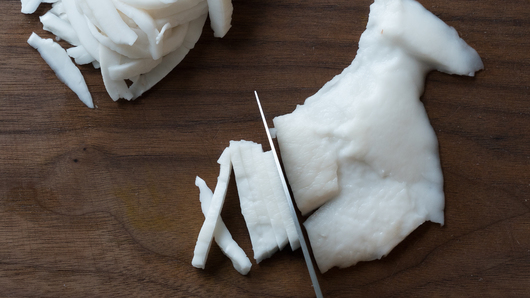 Preparing the Coconut Meat