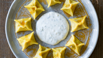 Seitan Manti w/ Non–Dairy Yogurt & Roasted Tomato Oil