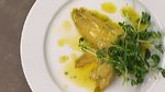 Braised Endive & Pea Shoot Salad w/ a Citrus Vinaigrette