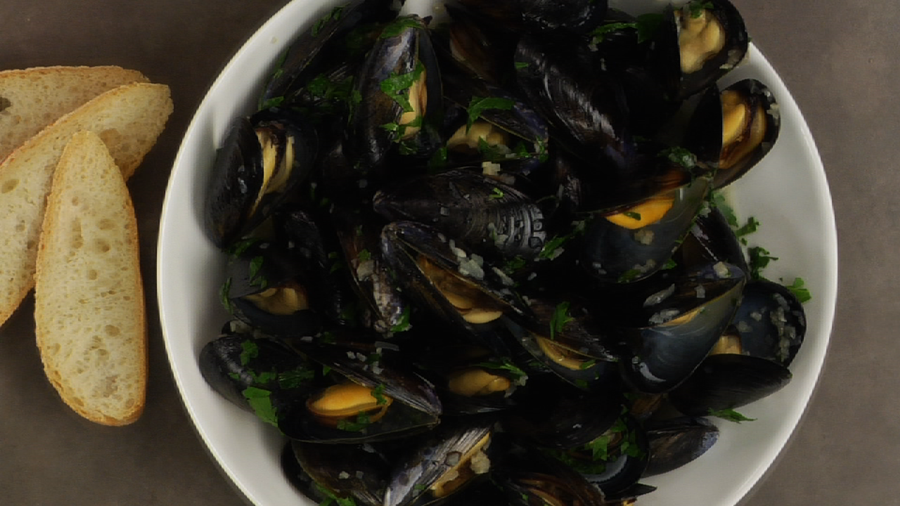 Steamed Mussels Provencal by Chef Jean Pierre