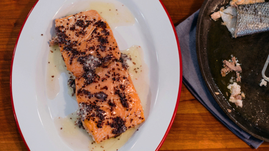 Roasted Salmon w/ Seaweed Butter