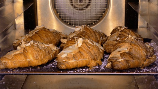 Baking and Cooling the Almond Croissants