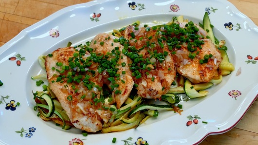 Scallopini of Chicken with Zucchini