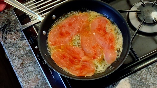 Cooking the chicken