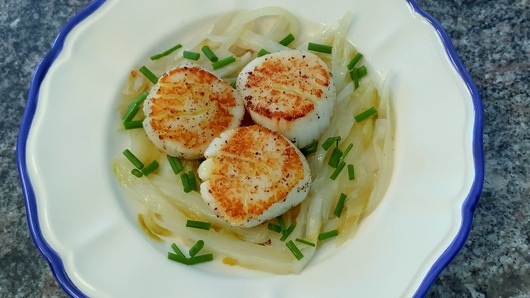 Sauté of Scallops and Endive