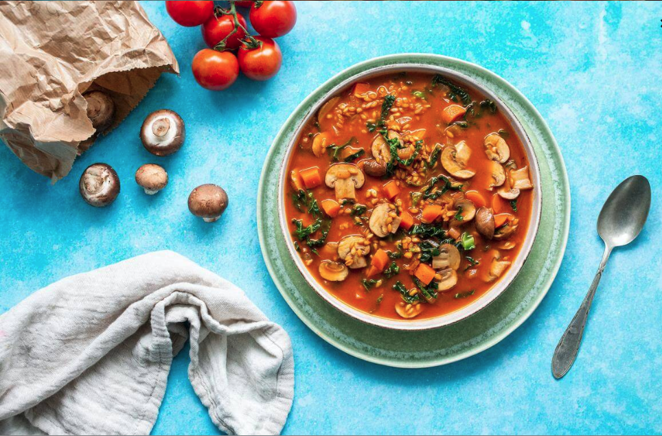 Mushroom Farro Soup