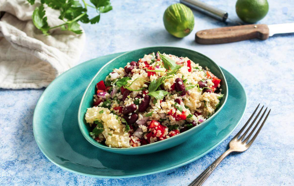 Caribbean Bulgur Salad With Mojo Dressing