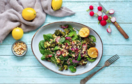 Broccoli Quinoa Salad with roasted lemon vinaigrette