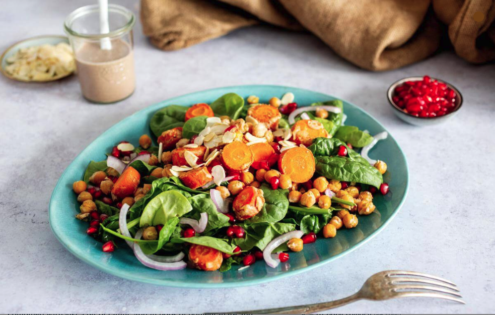 Roasted Tahini Carrot & Chickpea Salad