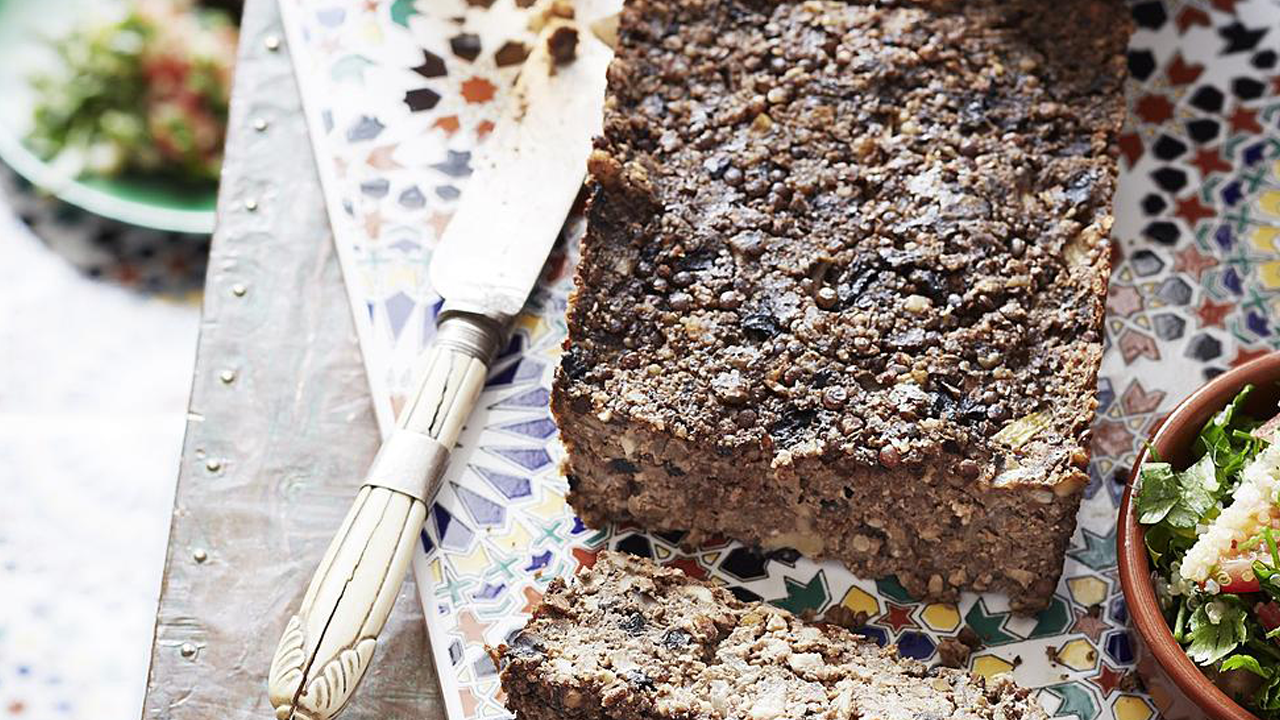  Vegan Lentil Loaf and Asparagus