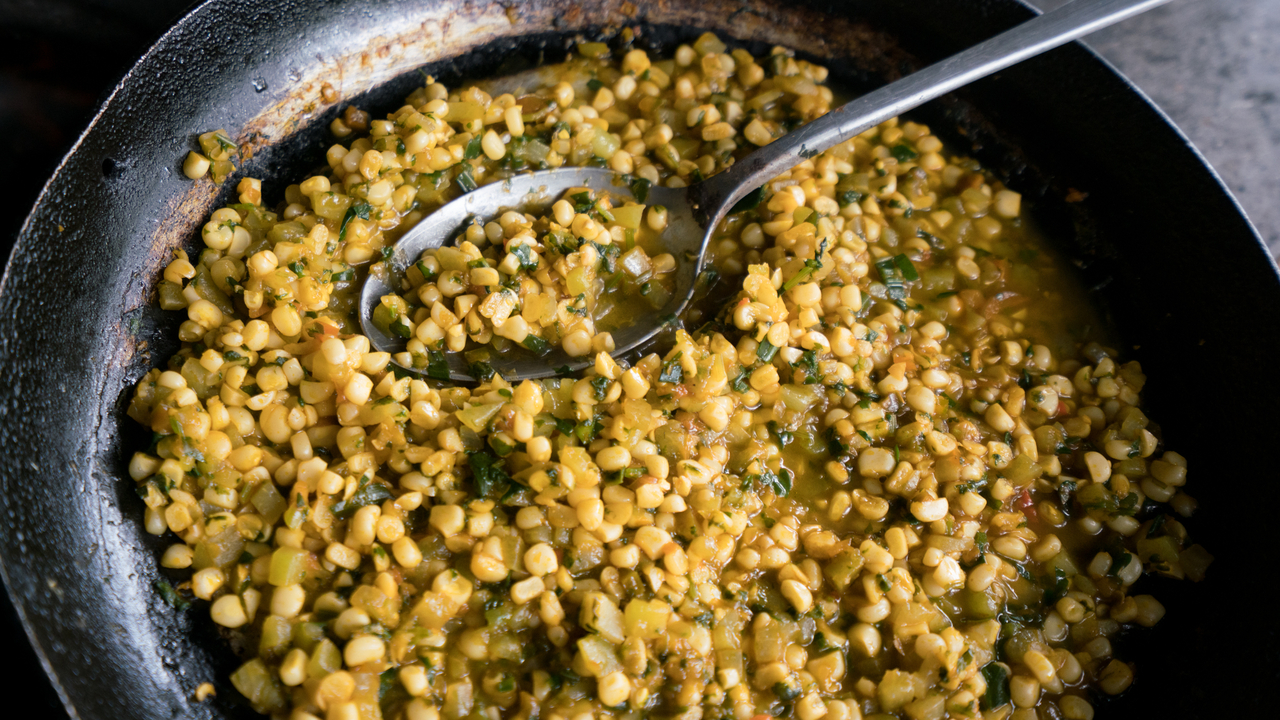 Veggie Hash with Corn and Onions
